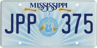 MS license plate JPP375
