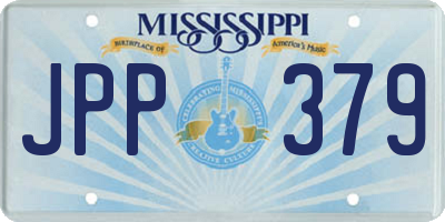 MS license plate JPP379