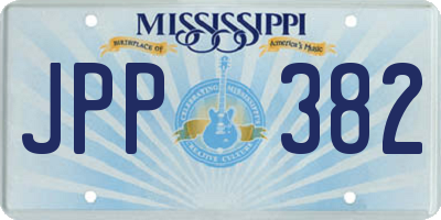 MS license plate JPP382
