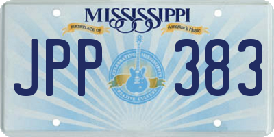 MS license plate JPP383