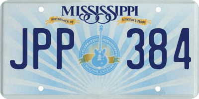 MS license plate JPP384