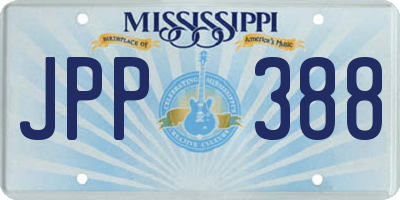 MS license plate JPP388