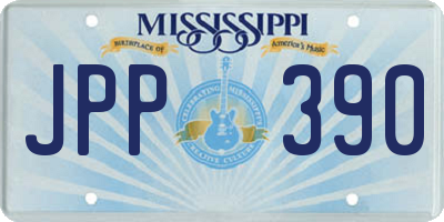 MS license plate JPP390