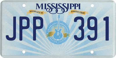 MS license plate JPP391