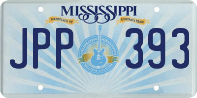 MS license plate JPP393