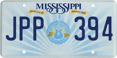 MS license plate JPP394