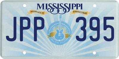 MS license plate JPP395