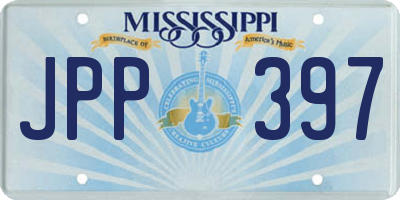 MS license plate JPP397
