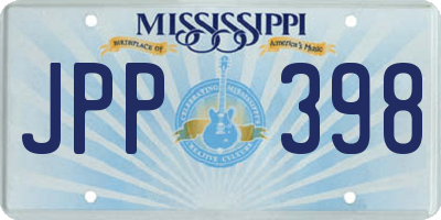 MS license plate JPP398