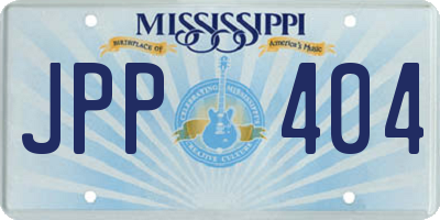 MS license plate JPP404