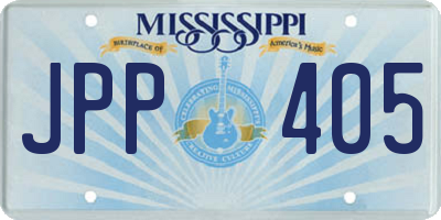 MS license plate JPP405