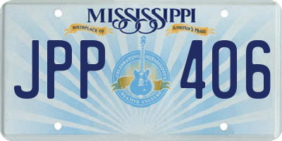 MS license plate JPP406