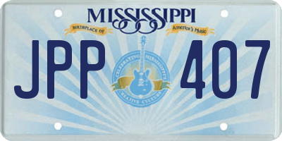 MS license plate JPP407