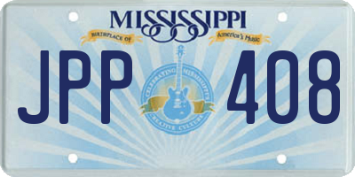 MS license plate JPP408