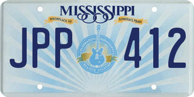 MS license plate JPP412