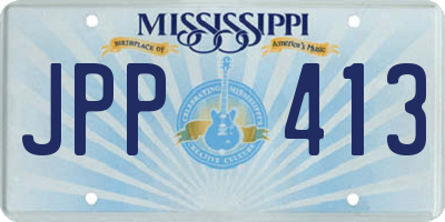 MS license plate JPP413
