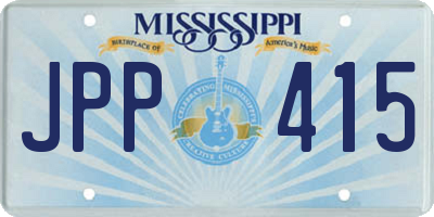 MS license plate JPP415