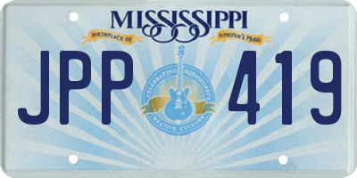 MS license plate JPP419
