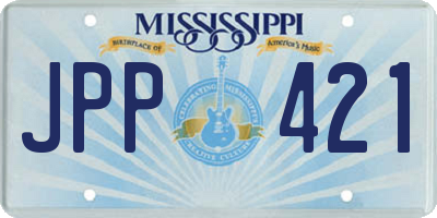 MS license plate JPP421