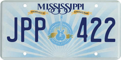 MS license plate JPP422