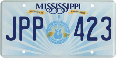 MS license plate JPP423