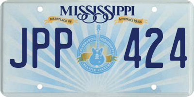 MS license plate JPP424
