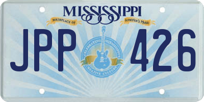 MS license plate JPP426
