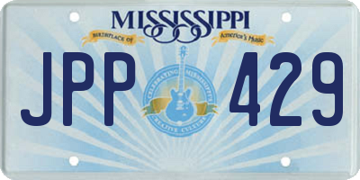 MS license plate JPP429