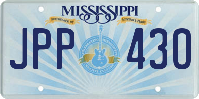 MS license plate JPP430