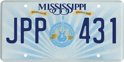 MS license plate JPP431