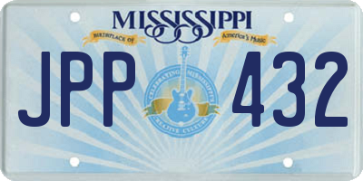 MS license plate JPP432
