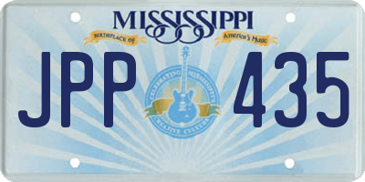 MS license plate JPP435