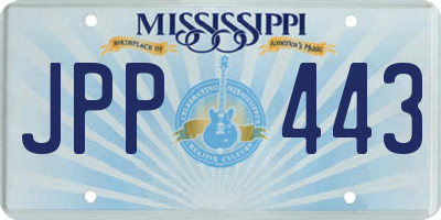 MS license plate JPP443