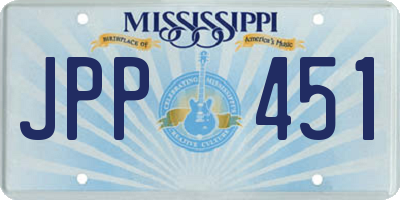 MS license plate JPP451