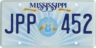 MS license plate JPP452