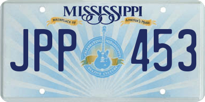 MS license plate JPP453