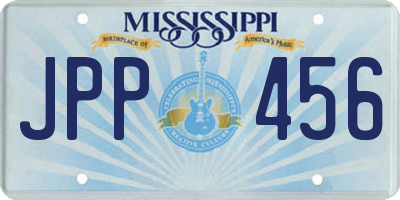 MS license plate JPP456