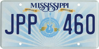 MS license plate JPP460