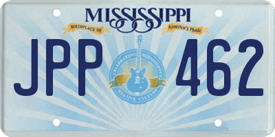 MS license plate JPP462