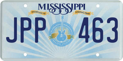 MS license plate JPP463