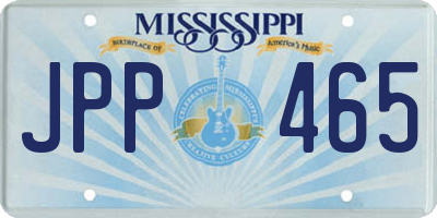 MS license plate JPP465