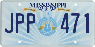MS license plate JPP471