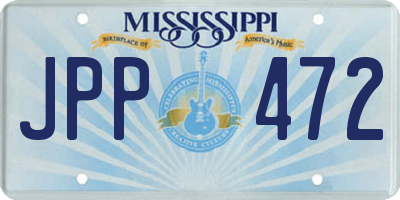 MS license plate JPP472