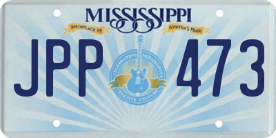 MS license plate JPP473