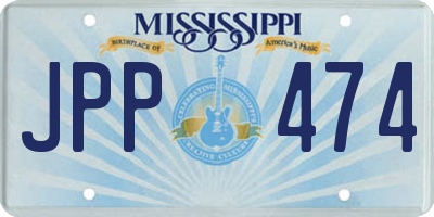 MS license plate JPP474