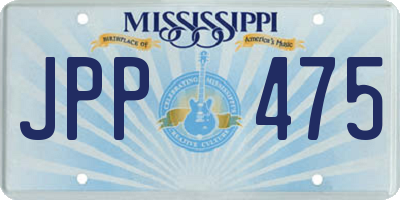 MS license plate JPP475