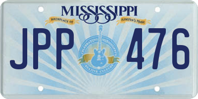 MS license plate JPP476