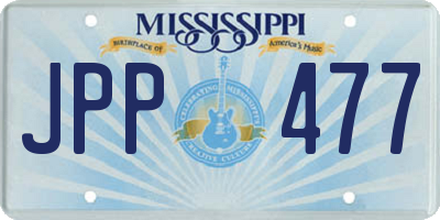 MS license plate JPP477