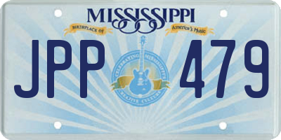 MS license plate JPP479