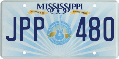 MS license plate JPP480